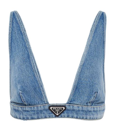 prada bralette denim